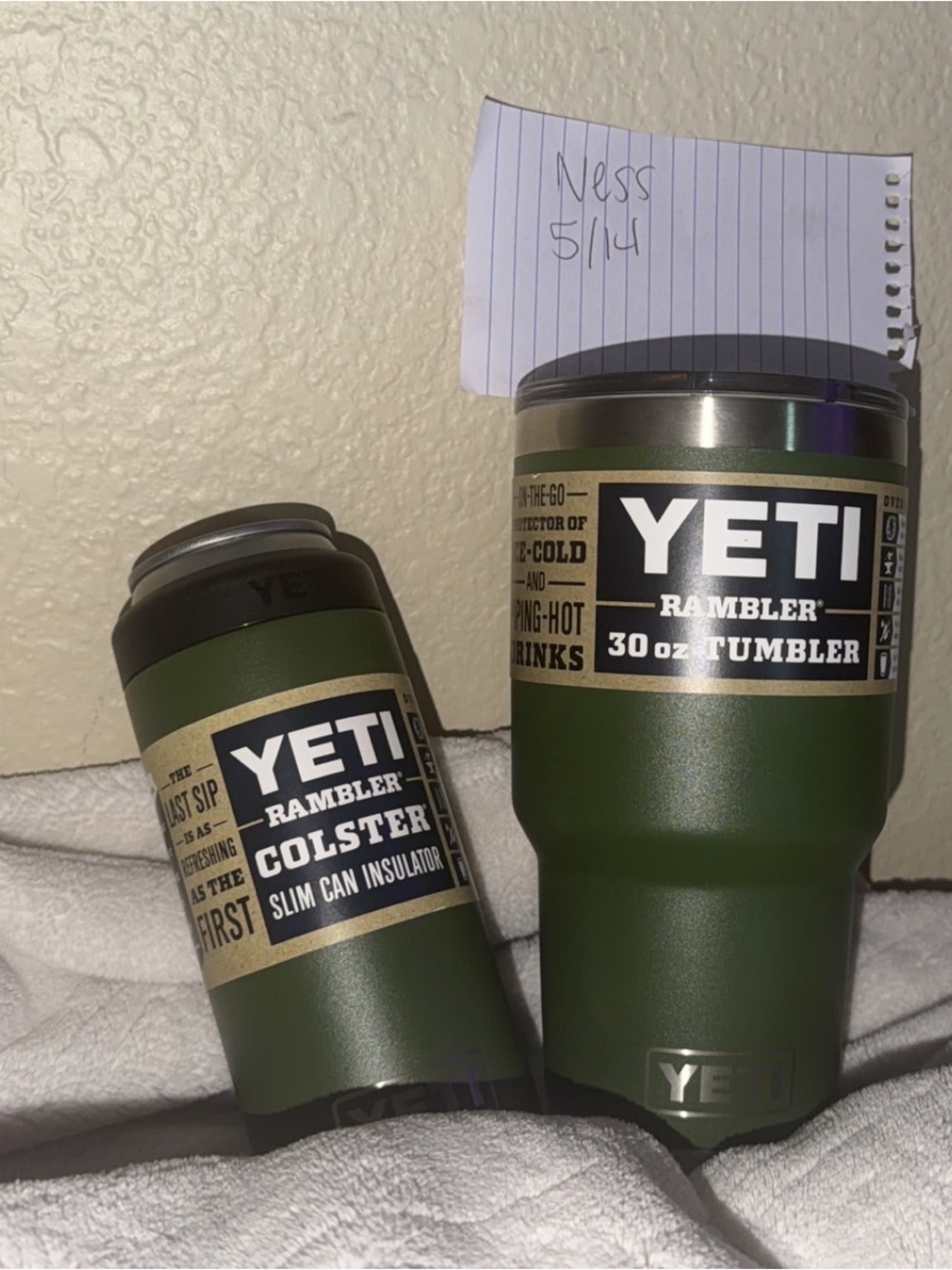 YETI Rambler 30 oz Tumbler and Colster OG Highlands Olive
